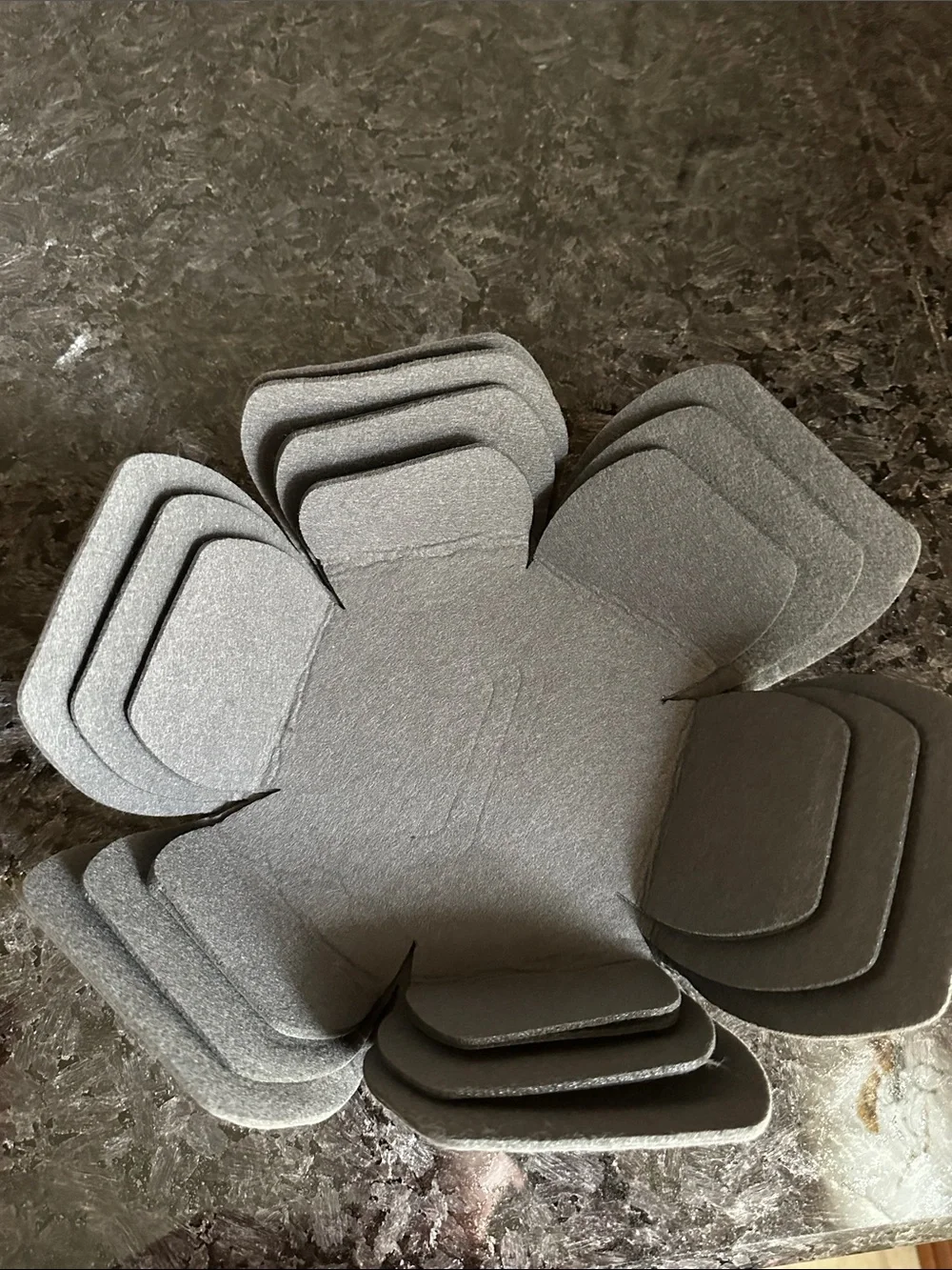 Pot & pan Gray Foam Flower Organizer protectors Insert set of 6